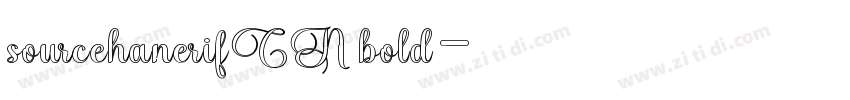 sourcehanerifCN bold字体转换